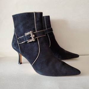 A. Marinelli Pamona Black Suede Bootie